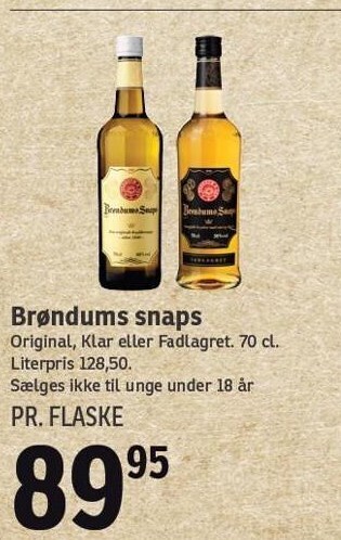 SPAR Brøndums snaps tilbud