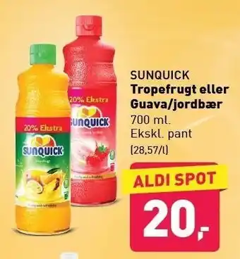 ALDI Tropefrugt el. Guava/jordbær tilbud