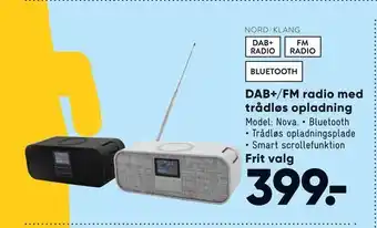 Bilka DAB+/FM radio med trådløs opladning tilbud