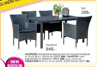 Daells Bolighus Havebord tilbud