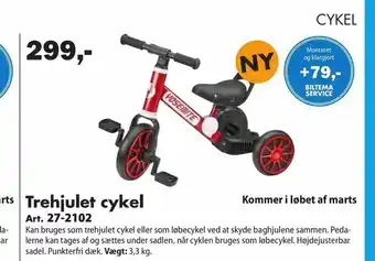 Biltema Trehjulet cykel tilbud