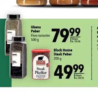 Citti Ubena peber Block House steak Peber tilbud
