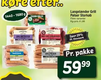 Fakta Tyskland Langelænder Grill Pølser Storkøb tilbud