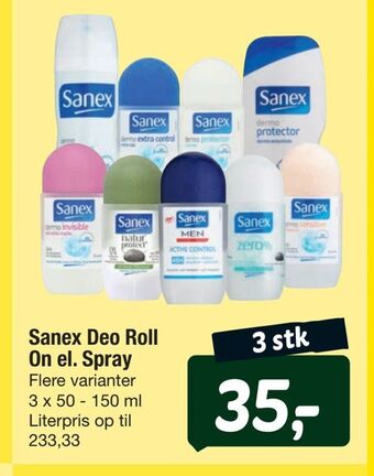 Fakta Tyskland Sanex Deo Roll On el. Spray tilbud