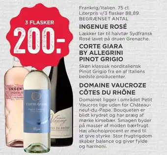 MENY Domaine vaucroze côtes du rhône tilbud