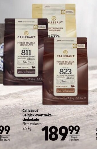 Citti Callebaut Belgisk overtrækschokolade tilbud