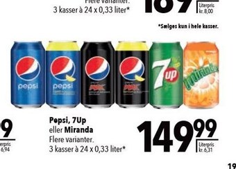 Citti Pepsi, 7Up el. Miranda tilbud
