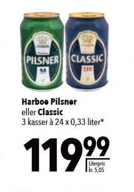 Citti Harboe pilsner el. classic tilbud