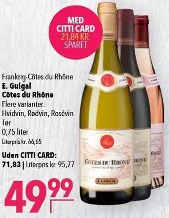 Citti E. Guigal Côtes du Rhône tilbud