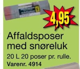 Harald Nyborg Affaldsposer med Snøreluk tilbud