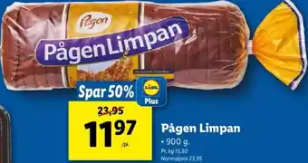 Lidl Pågen Limpan tilbud