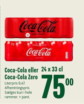 Min Købmand Coca-Cola eller Coca-Cola Zero tilbud