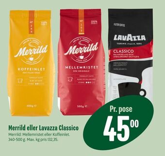 Min Købmand Merrild eller Lavazza Classico tilbud