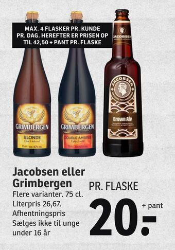 SPAR Jacobsen eller Grimbergen tilbud