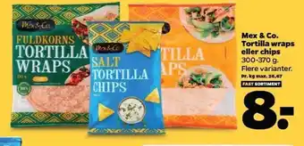 Netto Tortilla wraps el. chips tilbud