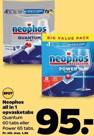 Netto Neophos all in 1 opvasketabs tilbud