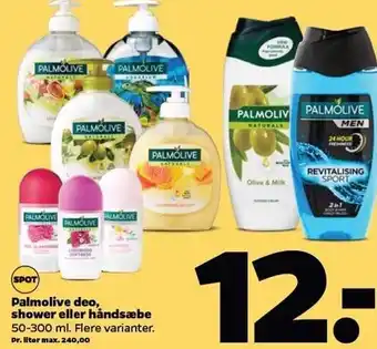 Netto Palmolive deo, shower el. håndsæbe tilbud