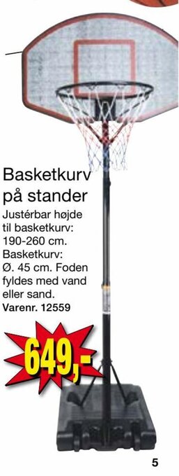 Basketkurv på Stander