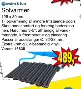 Swim & fun solvarmer