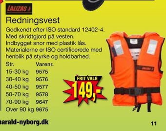 Harald Nyborg Lalizas redningsvest tilbud