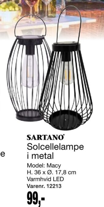 Harald Nyborg Sartano solcellelampe tilbud