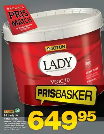 Bauhaus 9 l Lady 10 vægmaling tilbud