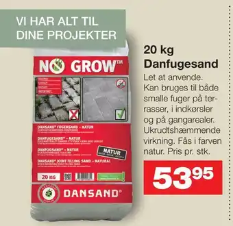 Bauhaus 20 kg Danfugesand tilbud