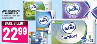 Løvbjerg Lotus toiletpapir el. køkkenrulle tilbud