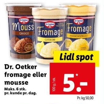 Lidl Dr. oetker fromage eller mousse tilbud