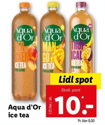 Lidl Aqua d'or ice tea tilbud