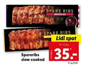 Lidl Spareribs slow cooked tilbud