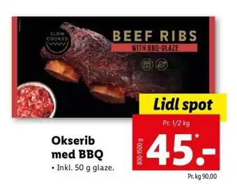 Lidl Okserib med BBQ tilbud