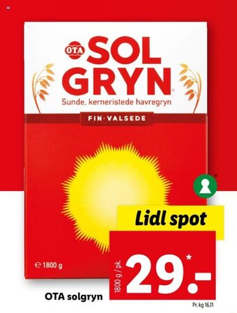 Lidl OTA solgryn tilbud