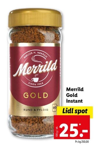 Lidl Merrild gold instant tilbud