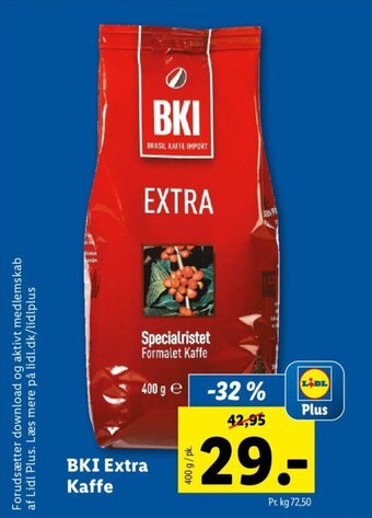 Lidl BKI extra kaffe tilbud