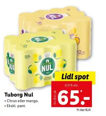 Lidl Tuborg nul tilbud