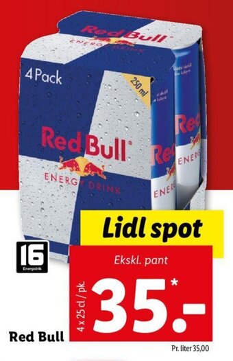 Lidl Red bull tilbud