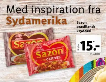 Lidl Sazon brasiliansk krydderi tilbud