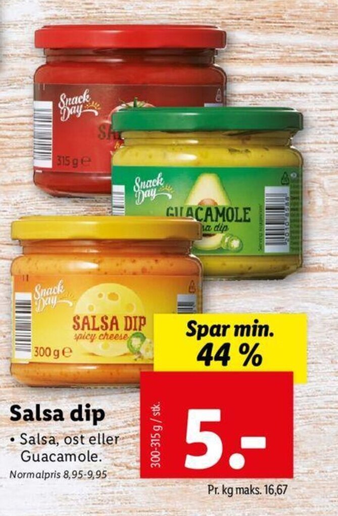 Salsa dip tilbud hos Lidl