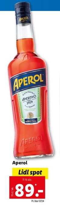 Lidl Aperol tilbud