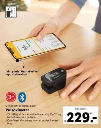 Lidl SILVERCREST PERSONALE CARE pulsoximeter tilbud