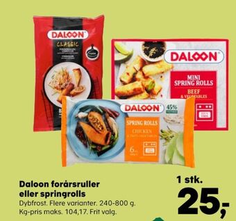 Kvickly Daloon forårsruller tilbud