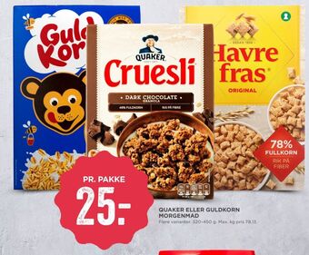 MENY Havrefras morgenmadsprodukt tilbud