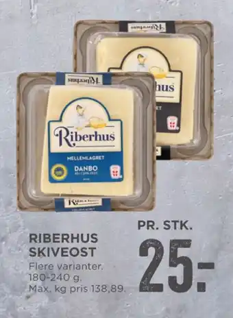 MENY Riberhus skiveost danbo mellemlagret tilbud