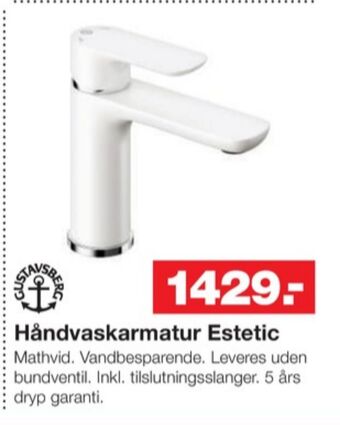 Bauhaus Gustavsberg håndvaskarmatur tilbud