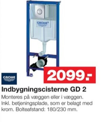 Bauhaus Grohe indbygningscisterne tilbud