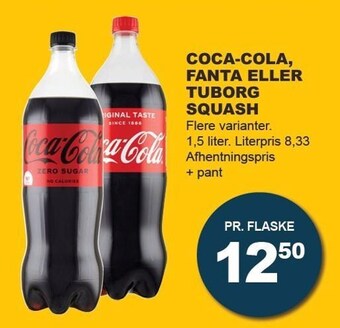 Let-Køb Coca-cola, fanta eller Tuborg squash tilbud