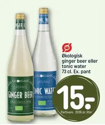 REMA 1000 Økologisk ginger beer el. tonic water tilbud
