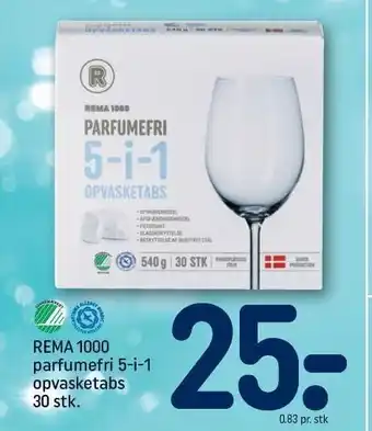 REMA 1000 Parfumefri opvasketabs tilbud