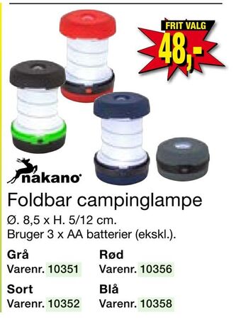 Harald Nyborg Foldbar campinglampe tilbud